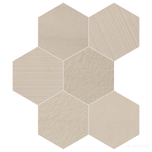Керамогранит Impronta Sands Experience SA02ESM BEIGE ESAGONA MIx 10×225×195 под камень
