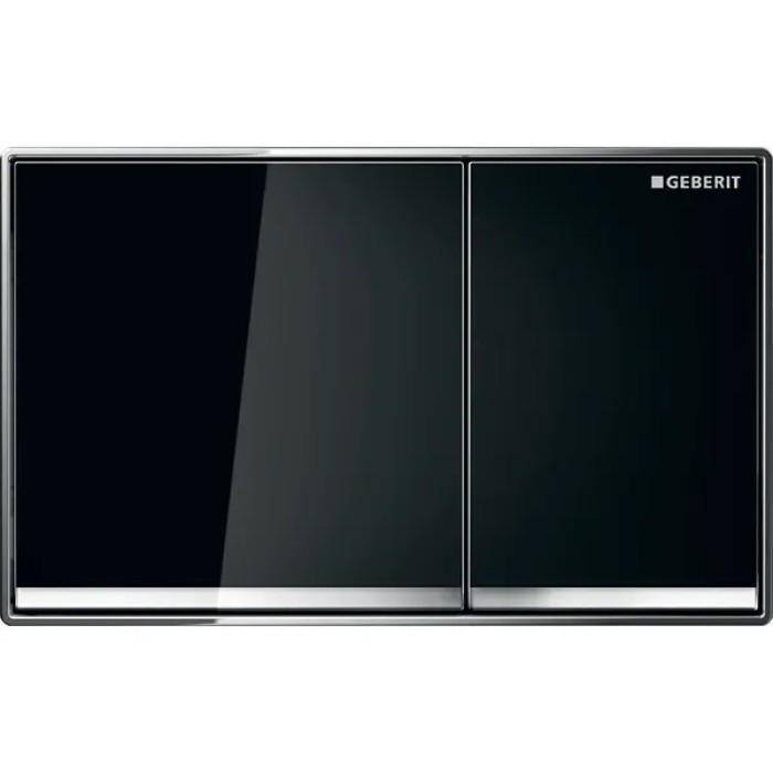 Клавиша смыва Geberit Omega60, металл/стекло черное 115.081.SJ.1