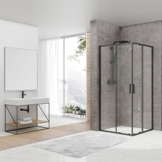 Душова кабіна Devit Art 2.0 FEN2140B 90х90 см профіль чорний матовий, прозоре скло