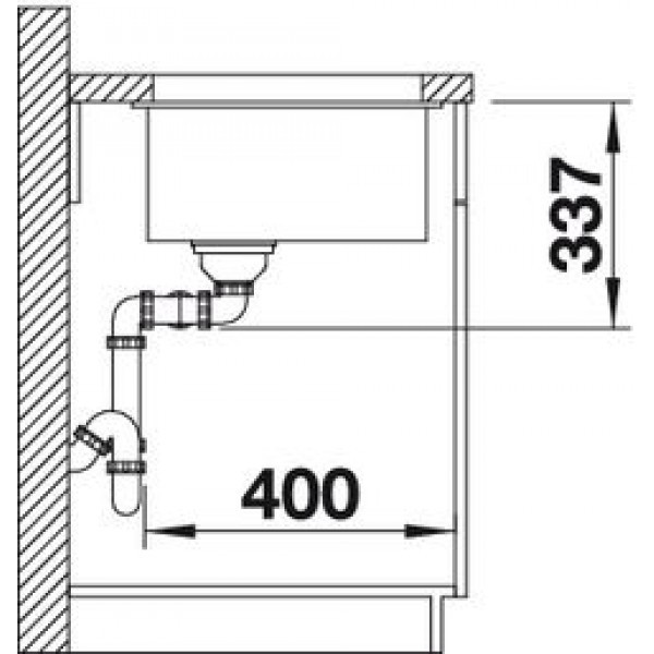 Мойка для кухни Blanco Subline 350/350-U черный  525987