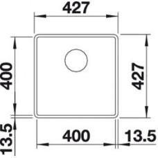 Мойка для кухни Blanco Subline 400-F черный  525988
