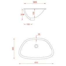 Керамическая раковина 61 см Artceram Plettro, white glossy (PTL003 01;00)