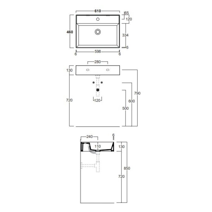 Раковина подвесная Simas Agile 61x46 см (AG61)