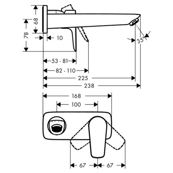 Смеситель для раковины Hansgrohe Talis E 71734000