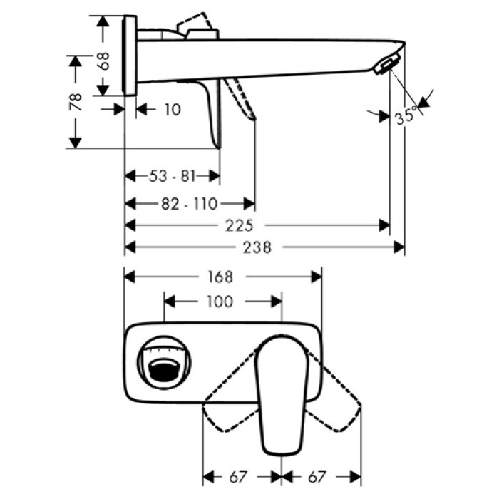 Смеситель для раковины Hansgrohe Talis E 71734000