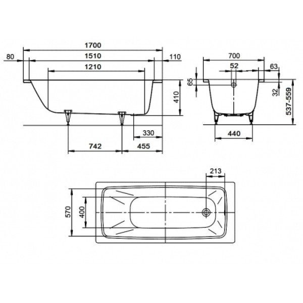 Kaldewei Cayono 170x70 (274900010001)