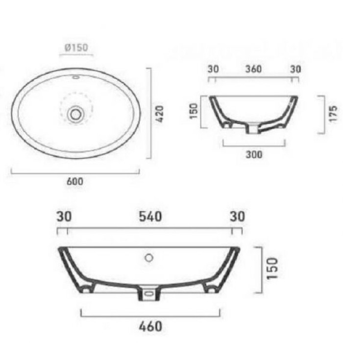Керамическая раковина 60 см Catalano Velis