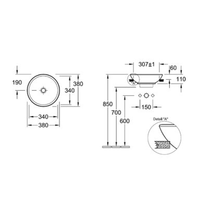 Керамическая раковина Villeroy & Boch Loop & Friends CeramicPlus 411800R1