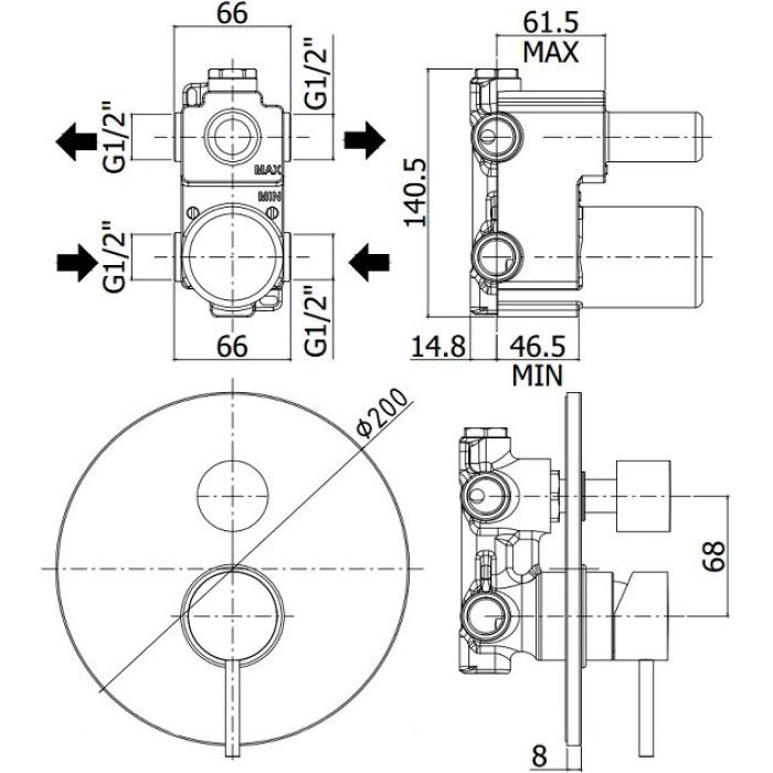 Смеситель Paffoni Light LIG018CR