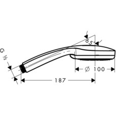 Ручной душ Hansgrohe Croma 100 Multi 28536000