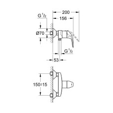 Grohe Euroeco Смеситель однорычажный для душа (32740000)