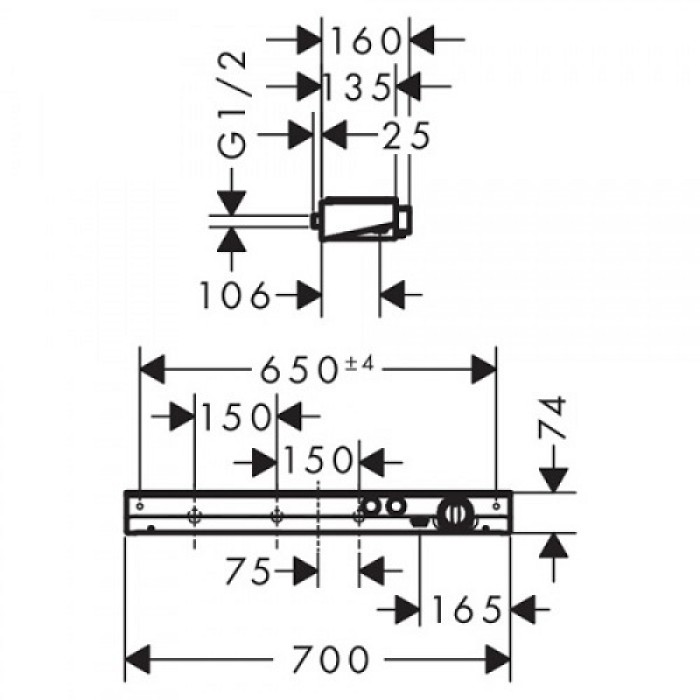 Термостат для душа Hansgrohe ShowerTablet Select 13184400 Термостат для душа Hansgrohe ShowerTablet Select 13184400