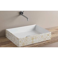 Керамическая раковина 55 см Artceram Scalino, white glossy/el moro (SCL002 01; 90)