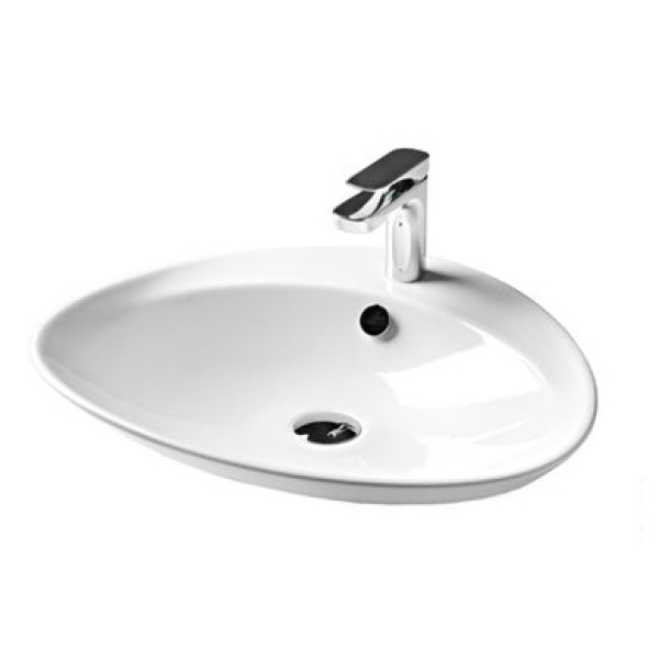 Керамическая раковина 59 см Artceram BS, white glossy (BSL001 01; 00)