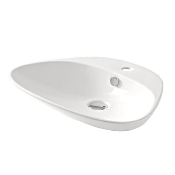 Керамическая раковина 59 см Artceram Plettro, white glossy (PTL002 01; 00)