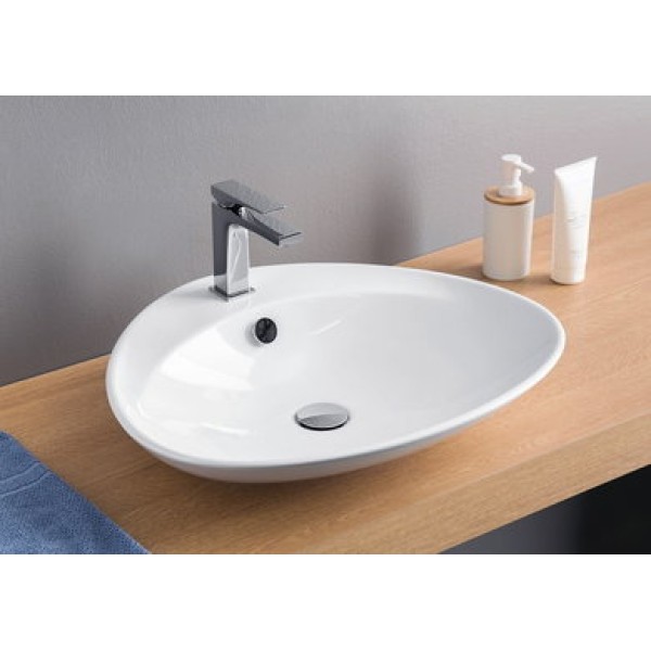 Керамическая раковина 59 см Artceram BS, white glossy (BSL001 01; 00)