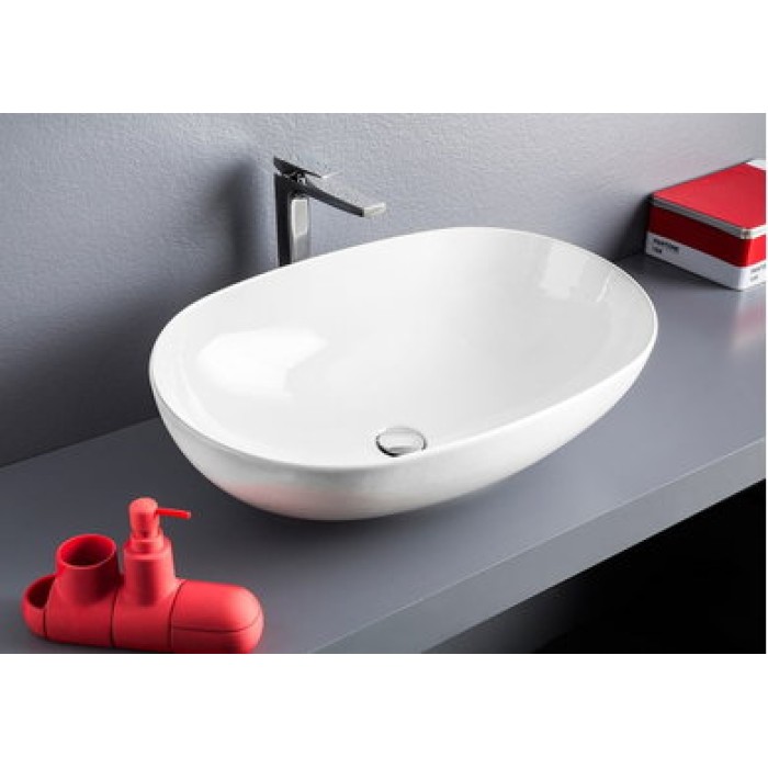 Керамическая раковина 70 см Artceram La Ciotola, white glossy (LCL002 01; 00)