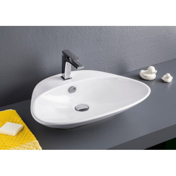 Керамическая раковина 59 см Artceram Plettro, white glossy (PTL002 01; 00)