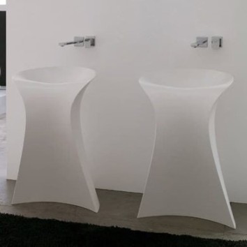 Каменная раковина 57 см Artceram Miss, white (OSL012 01; 00)