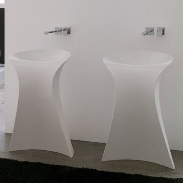 Каменная раковина 57 см Artceram Miss, white (OSL012 01; 00)