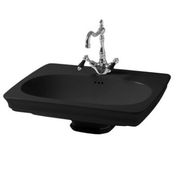 Керамическая раковина 68 см Artceram Civitas, black glossy (CIL001 03; 00)