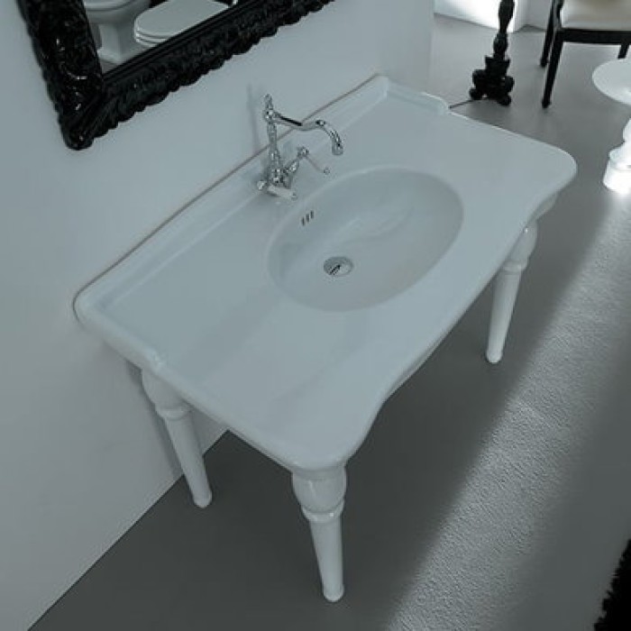 Керамическая раковина 112 см Artceram Hermitage, black glossy (HEL004 03; 00)