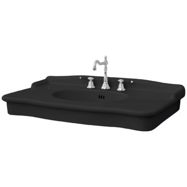 Керамическая раковина 112 см Artceram Hermitage, black glossy (HEL004 03; 00)