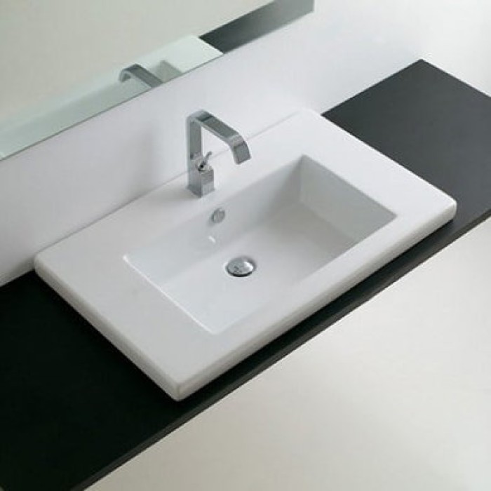 Керамическая раковина 86 см Artceram Gap, white glossy (GPL003 01; 00)