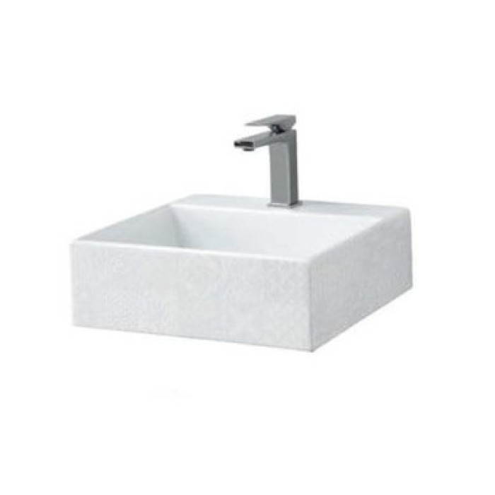 Керамическая раковина 40 см Artceram Quadro, white glossy/cementina (QUL005 01; 86)