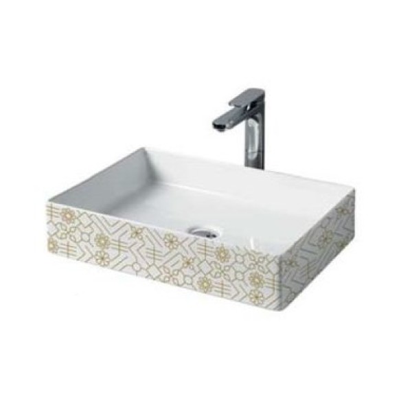 Керамическая раковина 55 см Artceram Scalino, white glossy/el moro (SCL002 01; 90)