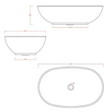 Керамическая раковина 70 см Artceram La Ciotola, white glossy (LCL002 01; 00)