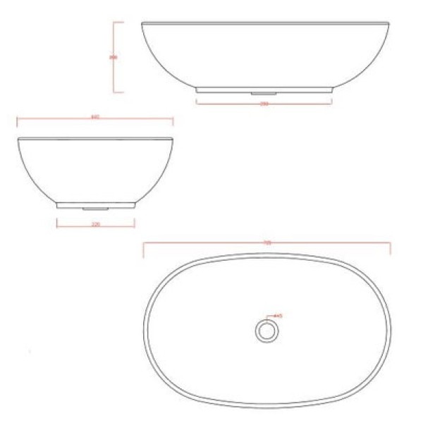 Керамическая раковина 70 см Artceram La Ciotola, white glossy (LCL002 01; 00)