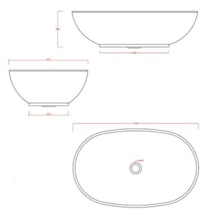 Керамическая раковина 70 см Artceram La Ciotola, white glossy (LCL002 01; 00)