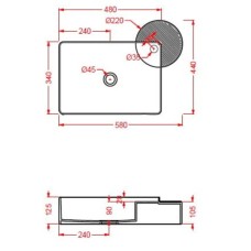 Керамическая раковина 58 см Artceram Cartesio (CAL002 01; 99)
