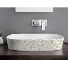 Керамическая раковина 42 см Artceram Ghost, white glossy/el moro (GHL001 01; 90)