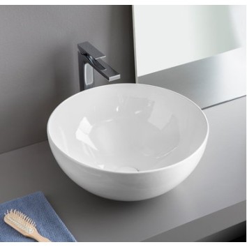Керамическая раковина 46 см Artceram La Ciotola, white glossy (LCL001 01; 00)