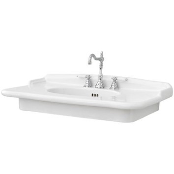 Керамическая раковина 92 см Artceram Hermitage, white glossy (HEL005 01; 00)