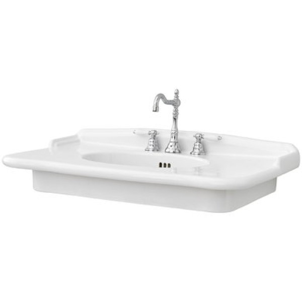 Керамическая раковина 92 см Artceram Hermitage, white glossy (HEL005 01; 00)