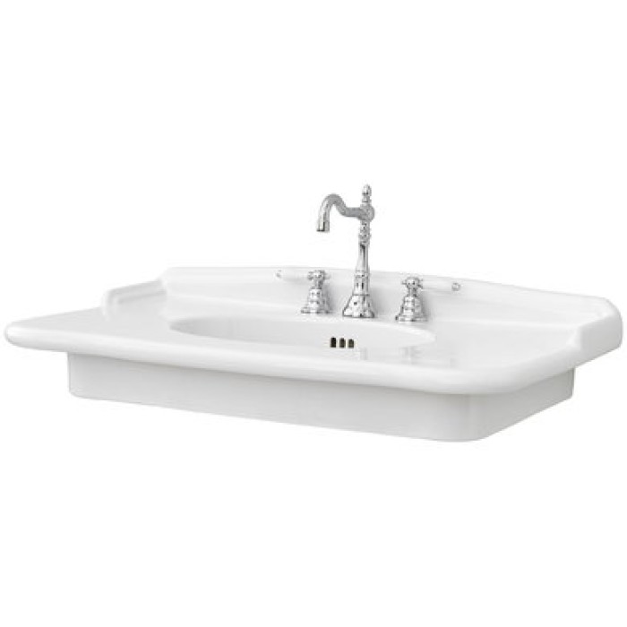 Керамическая раковина 92 см Artceram Hermitage, white glossy (HEL005 01; 00)