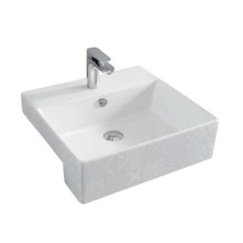 Керамическая раковина 50 см Artceram Quadro, white glossy/cementina (QUL004 01; 86)