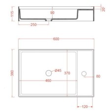 Керамическая раковина 60 см Artceram Scalino, white glossy (SCL003 01; 00)