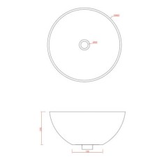Керамическая раковина 46 см Artceram La Ciotola, white glossy (LCL001 01; 00)