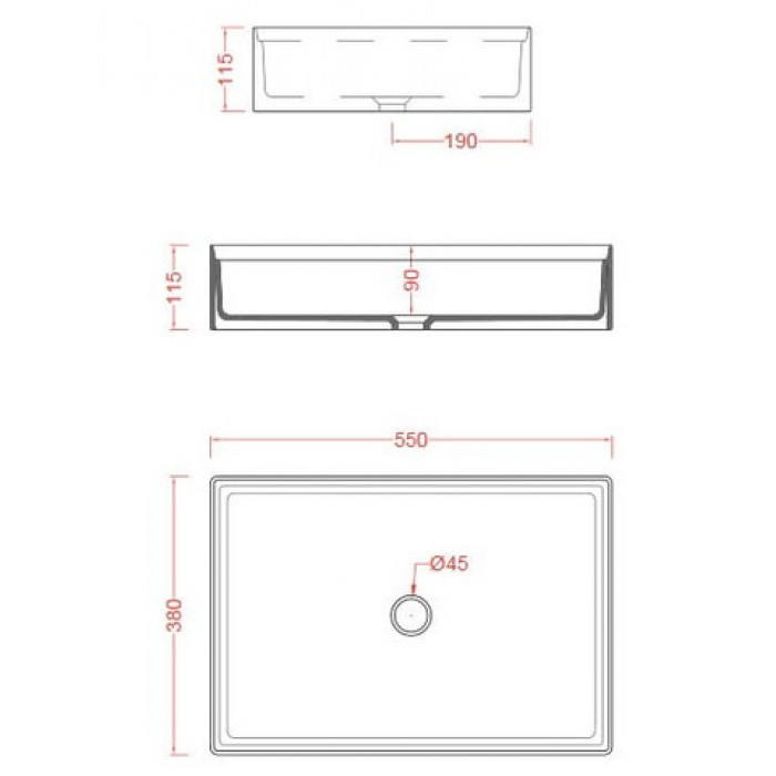 Керамическая раковина 55 см Artceram Scalino, white glossy (SCL002 01; 00)