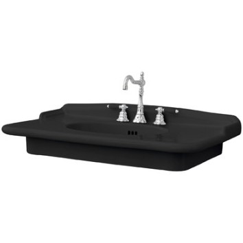 Керамическая раковина 92 см Artceram Hermitage, black glossy (HEL005 03; 00)