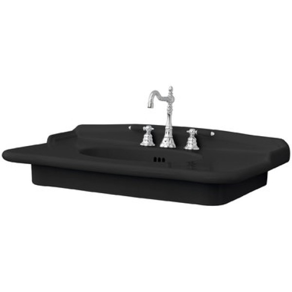 Керамическая раковина 92 см Artceram Hermitage, black glossy (HEL005 03; 00)