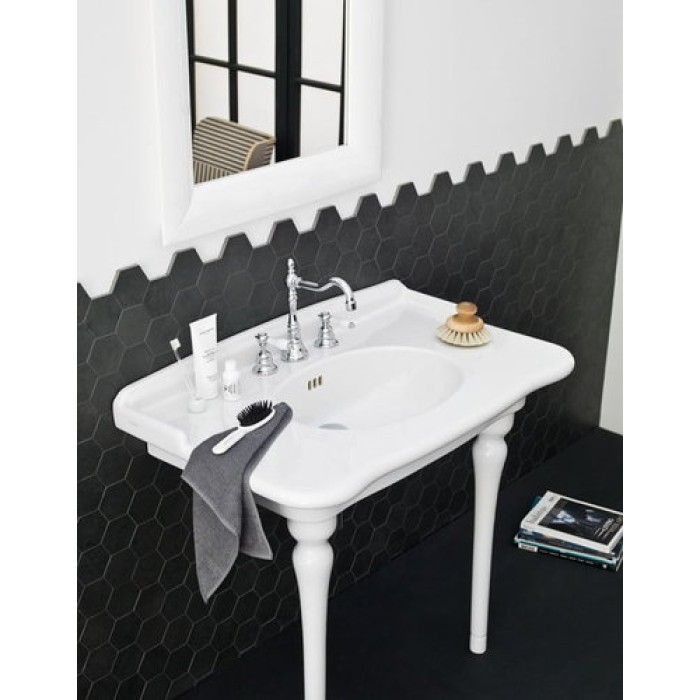 Керамическая раковина 92 см Artceram Hermitage, black glossy (HEL005 03; 00)