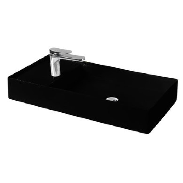 Керамическая раковина 75 см Artceram Scalino, black glossy (SCL004 03; 00)
