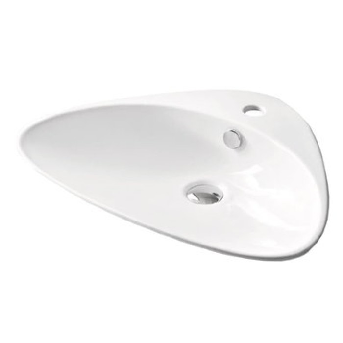 Керамическая раковина 60 см Artceram Plettro, white glossy (PTL001 01; 00)