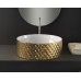 Керамическая раковина 44 см Artceram Rombo, white glossy/gold bicolor (OSL009 01; 56)