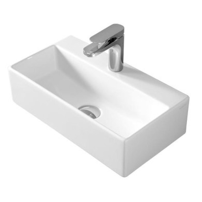 Керамическая раковина 50 см Artceram Quadro, white glossy (QUL001 01; 00)